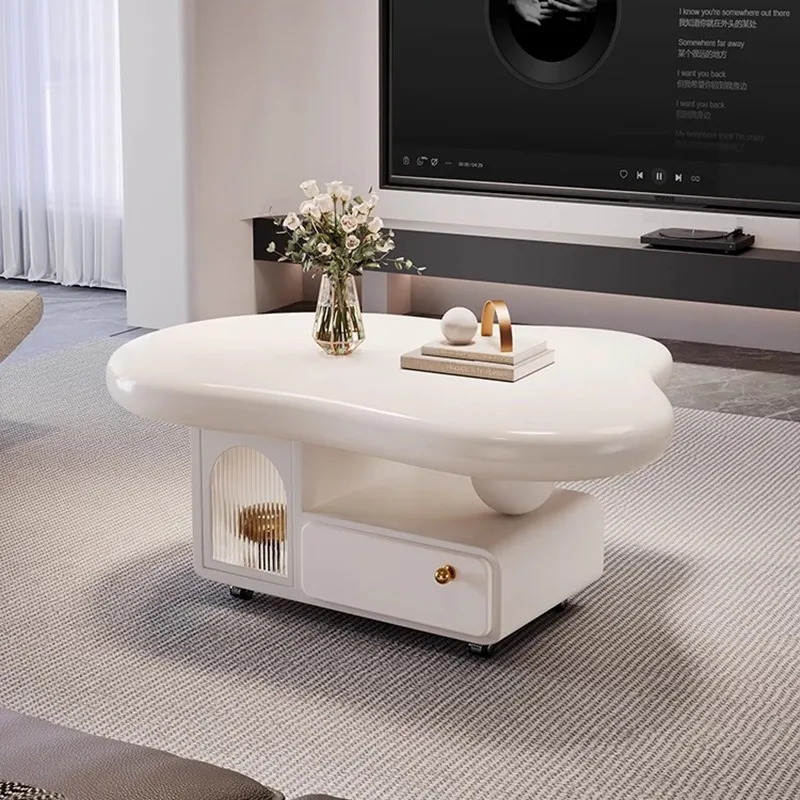 

Italian Luxury Coffee Table Minimalist Elegant Design Curved Coffee Table Exquisite Trendy Meubles De Maison Furniture Home