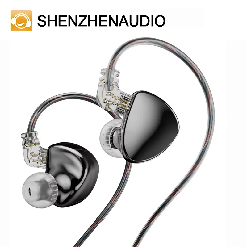 SHENZHENAUDIO MT5 Dual Dynamic Driver In-Ear Monitors Headphones 0.78mm 2pin 10mm high-polymer LCP diaphragm