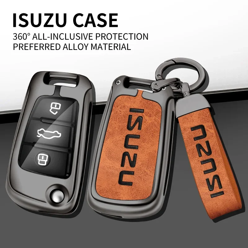 Car Remote Key Fob Case Cover Protector Shell Bag For Jiangxi Isuzu Pickup DMAX Ruimai Mu-X Mu-X Mu Ranger Keychain Accessories