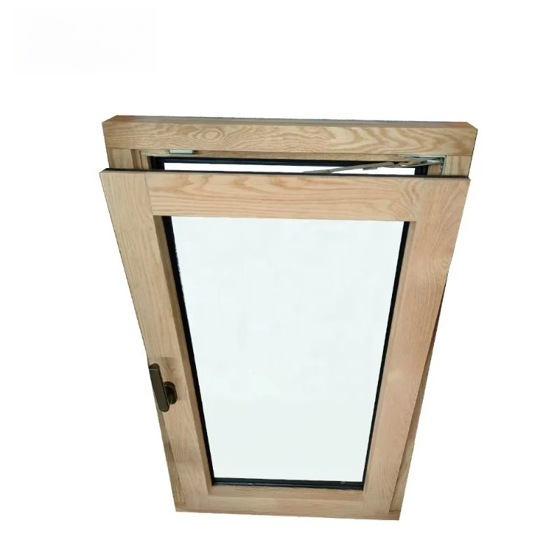 Aluminium clad inclined and turning windows are used to open ventilation system wooden windows inward