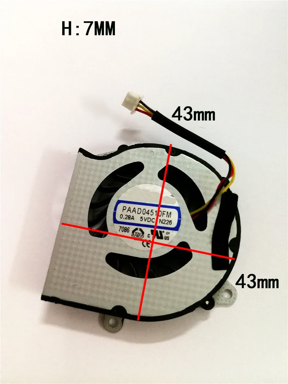 

FAN original cpu fan FOR Msi wind u160 U165 S205 PAAD04510FM N226 4510M05F PF1 5V 0.28A N243
