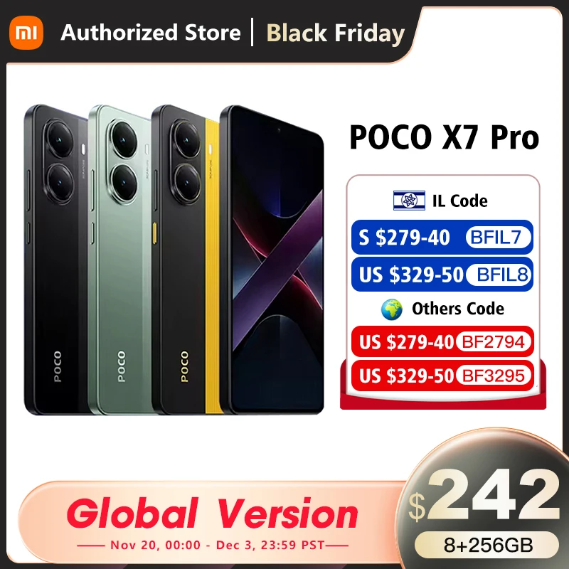 yZ[zPOCO X7 Pro 5G O[oo[WX}[gtH@ 8400-Ultra 6000mAh 90W [d 50MP J OIS 120Hz NFC 6.67 C`fBXvC