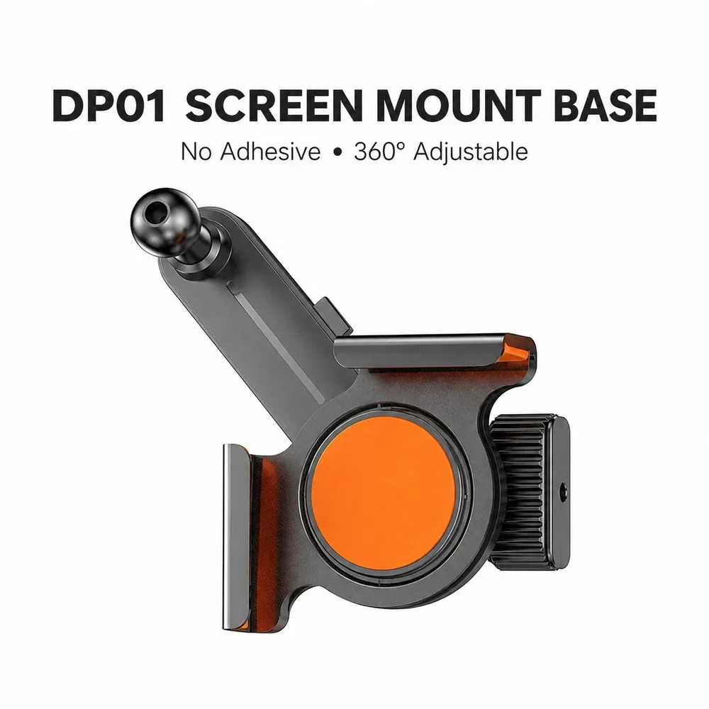 Car Center Screen Phone Mount Base 17Mm Ball Joint No Adhesive Adjustable Clamp For Large Floating Display 06