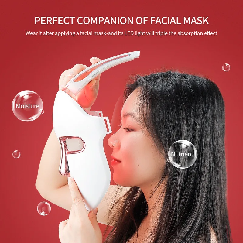 LED Gezichtsmasker Foton Therapie Gezicht Schoonheid Masker Huid Lifting Acne Rimpels Verwijderen Gezicht SPA Huidverstrakking Anti-aging Machine