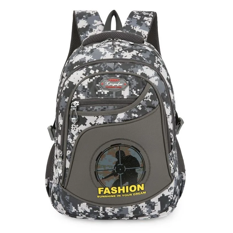 

Schoolbag Camouflage Dirt-resistant and Spine-protecting Large-capacity Children Backpacks Primary and Secondary School Students