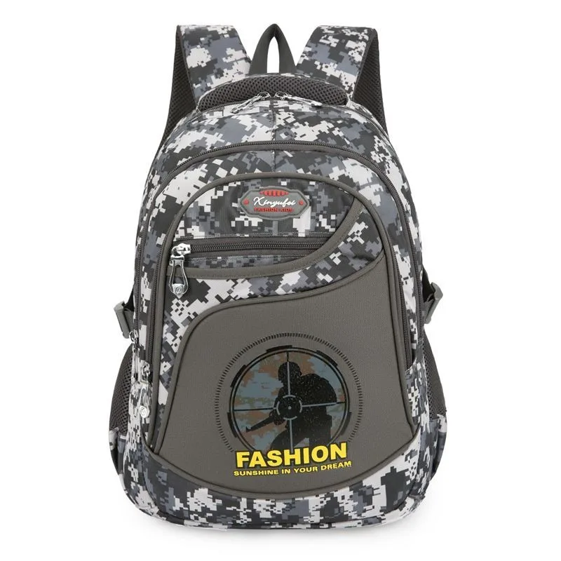 Schoolbag Camouflage Dirt-resistant and Spine-protecting Large-capacity Children Backpacks Primary and Secondary School Students