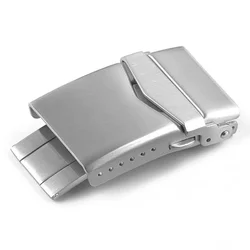 18mm 22mm 20mm Solid Stainless Steel Watchband Buckle for Seiko Strap Clasps Double Lock Button Buckles for Ghost Diving Clasp
