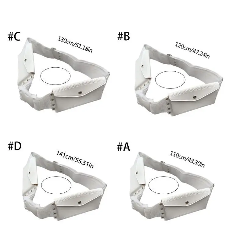 652F ウエストベルト ウエストパック 伸縮性のあるベルトバッグ カウボーイ ガードル ホワイト ヴィンテージ ベルト用