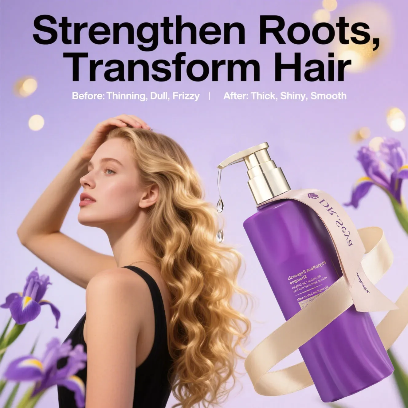 

Plant Root Regeneration Shampoo - Prevents hair loss, controls dandruff & oil. Strengthens roots with natural plant extracts.