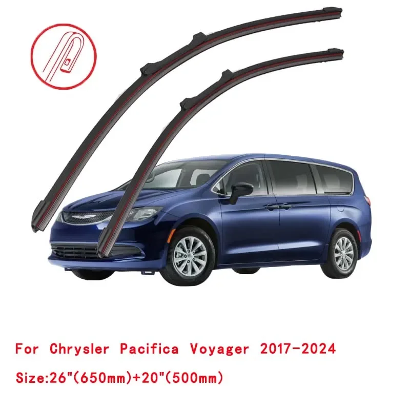 For Chrysler Pacifica Voyager 2004-2024 Car Windshield Wiper Blade Front Windscreen Brushes Washer Accessories Window Cleaning