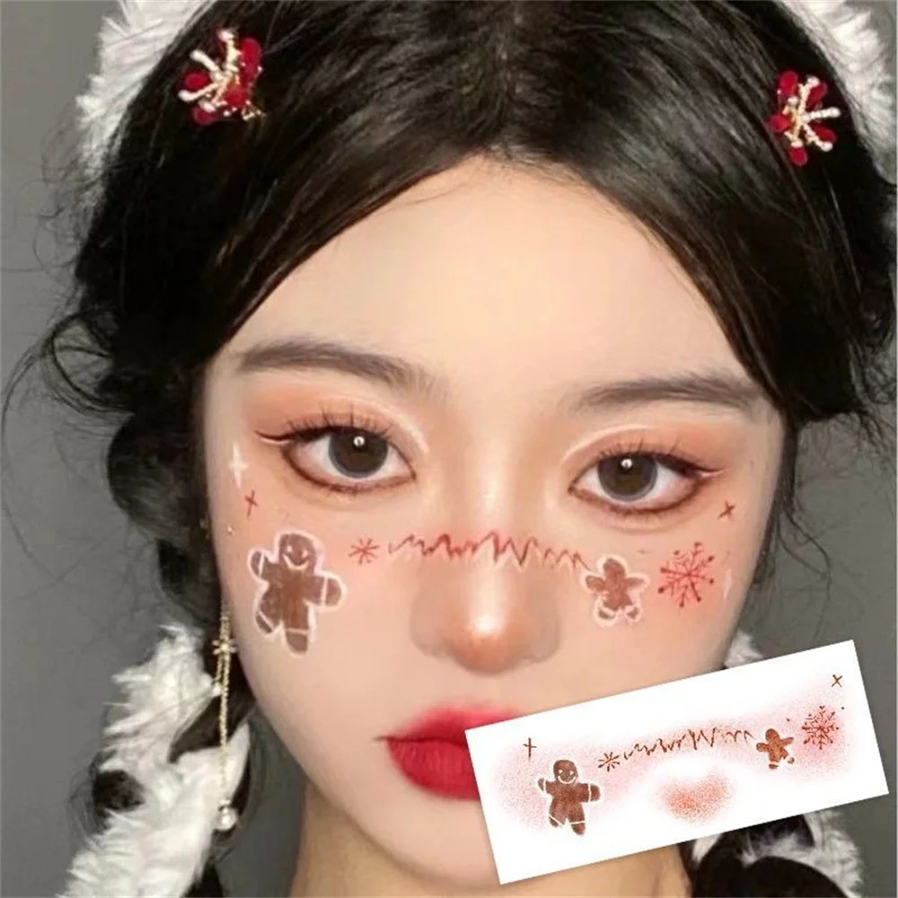 1~5PCS Tattoo Stickers Sweet Snowflake Tattoo Sticker Holiday Blush Face Stickers Face Sticker Fashion Accessories Face Mak Girl