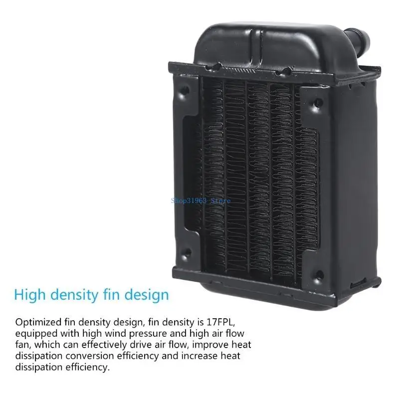 

L4MA Aluminum Radiator CPU Water Cooling Heat Exchanger with 1/4 inch Thread 6 Tubes