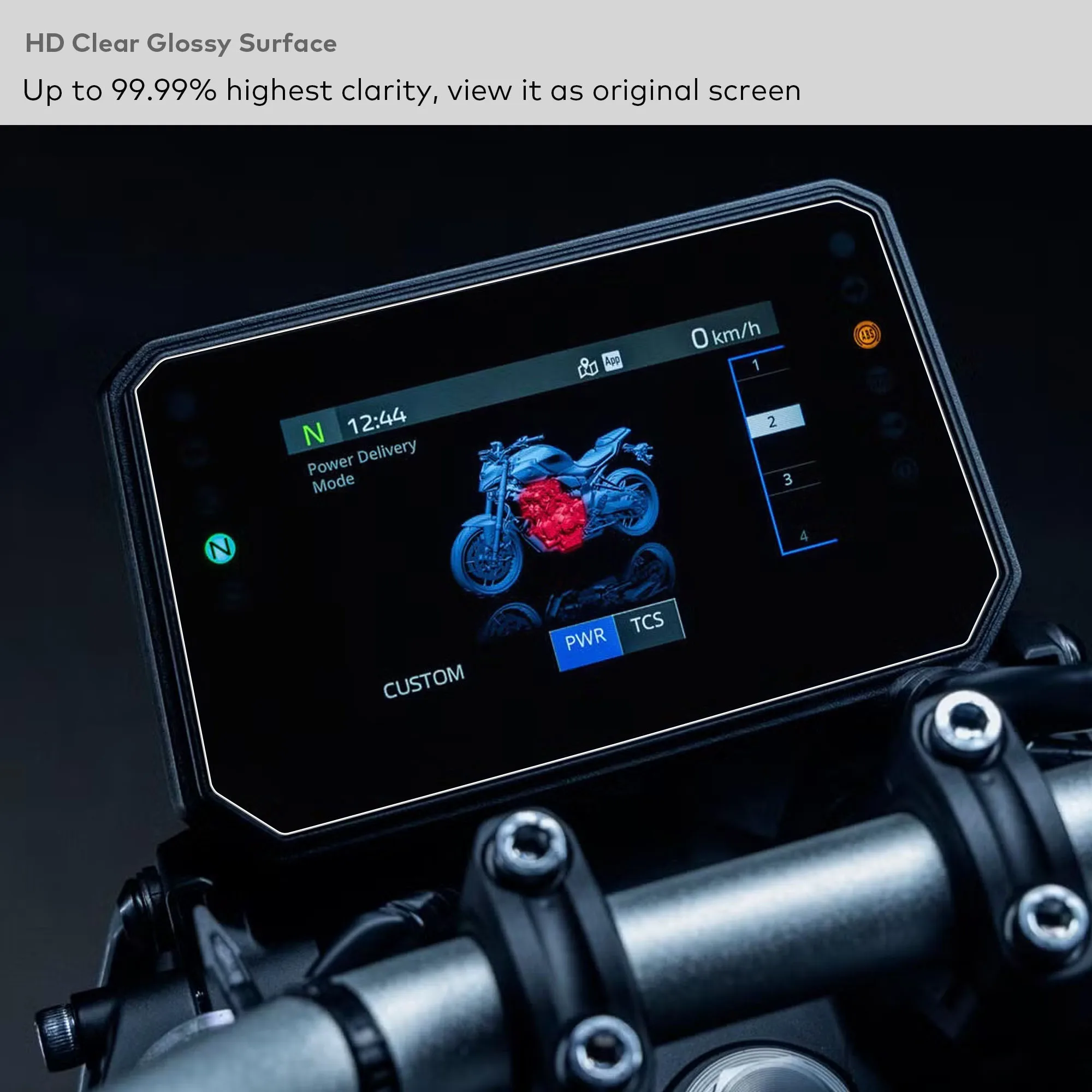 واقي شاشة من الزجاج المقسى لـ Yamaha YZF R9/MT-07/Tracer 7(GT) (2025+)، MT-09(SP)/XSR 900 GP (2024+) أداة الدراجة النارية #4