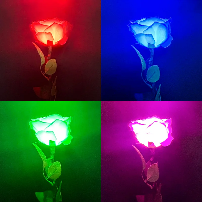 

light Rose Remote Control Magic tricks flower color light rose (3 colors) charging conference Wedding Party Illusions Gimmick