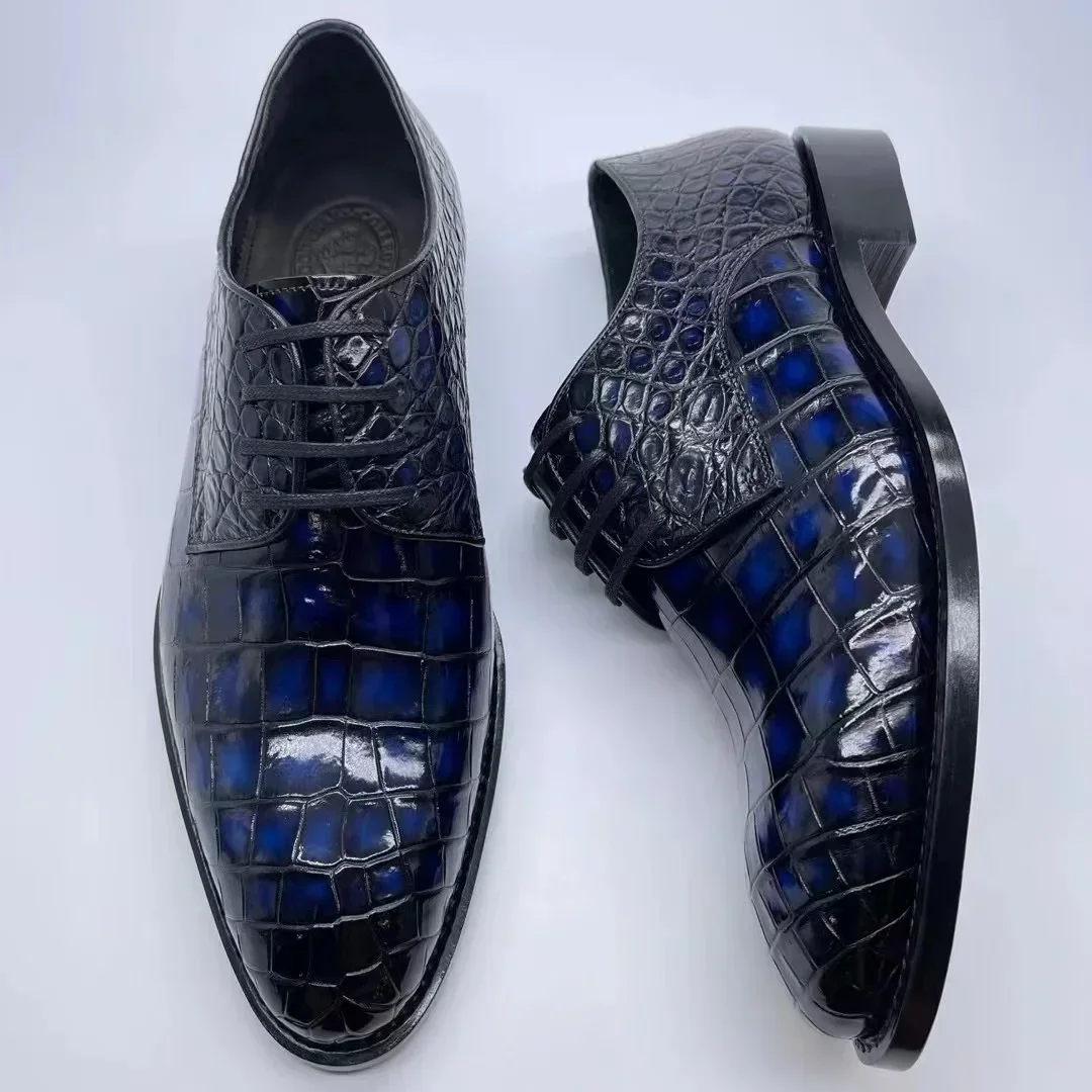 chue new arrival men dress shoes brush color leather sole lace up