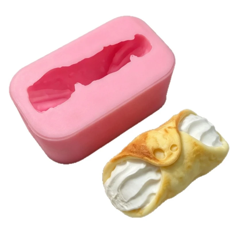 E28F Detailed Cavity Form for Roll-Style Pastry Treats, Textured Shaping Item for Soap and Handmade Work, Smooth Wash Care, 1