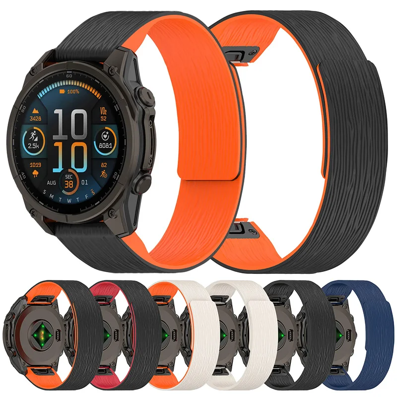 20 22 26mm Watch Strap for Garmin Fenix 8 47mm 51mm Fenix 7X/Fenix 7Xpro Magnetic Watch Band for 8S/Fenix 6S/5S/6S pro/5S plus