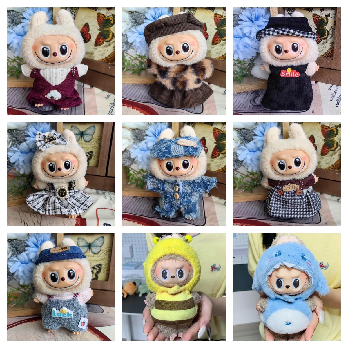 Cute Multiple Styles DIY Labubu Clothes Suspenders Trousers Bib Pants Overalls For Labubu V1 V2 V3 Doll Clothing Accessories