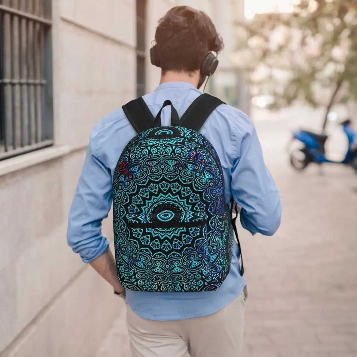 Bohemian Passion Mandala Zen Yoga Meditation Student Backpack School Bag Hiking Travel Daypack Men Women Bookbag Shoulder Bags