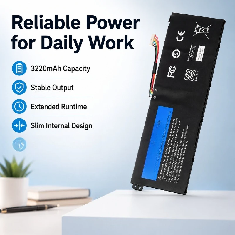 3220MAH 11.4V Suitable for Acer N15Q3 N15W3 EX2519 AC14B13J AC14B18J Large Capacity Suitable for Long Range Laptop Battery