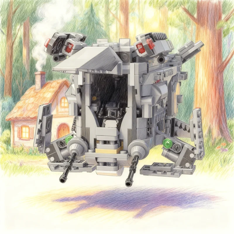 

665 деталей MOC LAAT Le Patrol Gunship Star Battle: Модель-конструктор, креативный подарок, коллекционный декор, премиум-класс для детей и взрослых