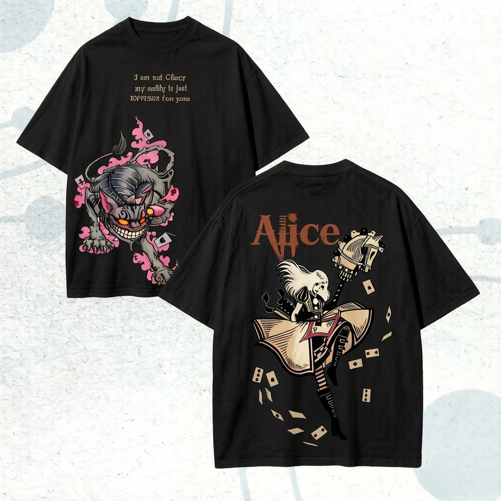 Retro Gaming Shirt - Alice Madness Returns Double‑Sided Graphic T‑Shirt