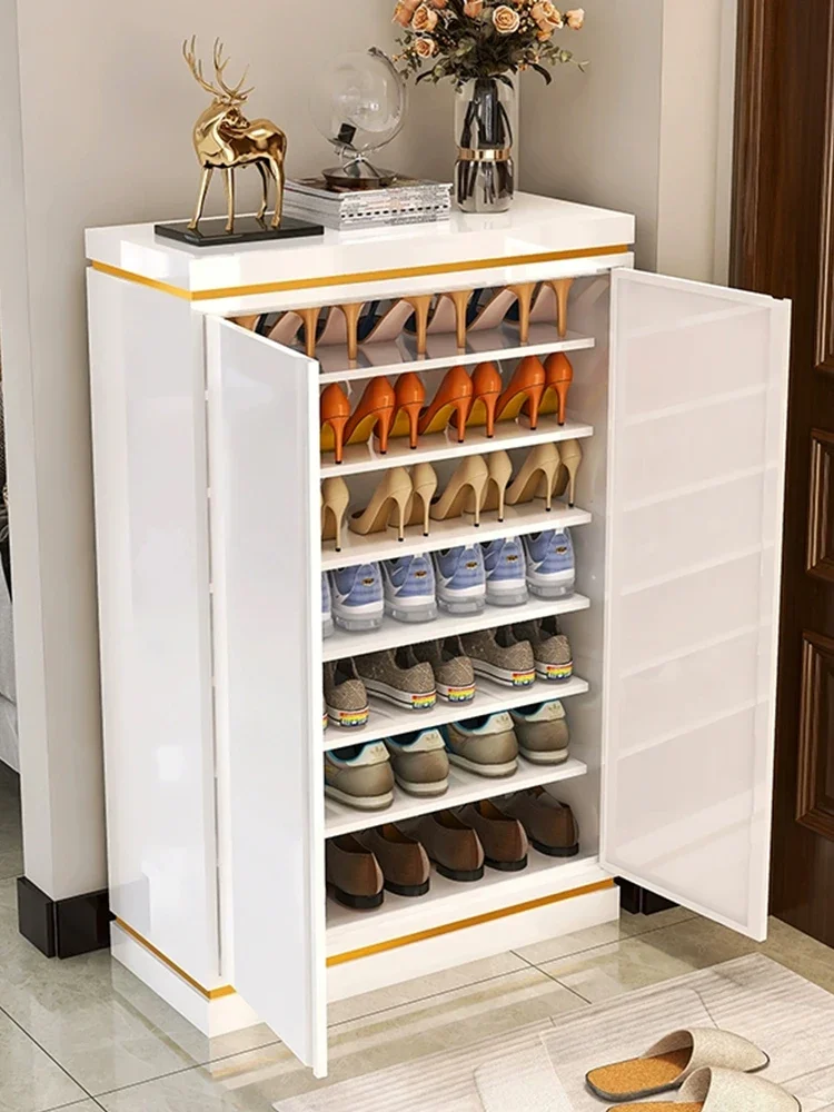 Household light luxury porch wall integrated indoor corridor waterproof and sun-proof shoe cabinet