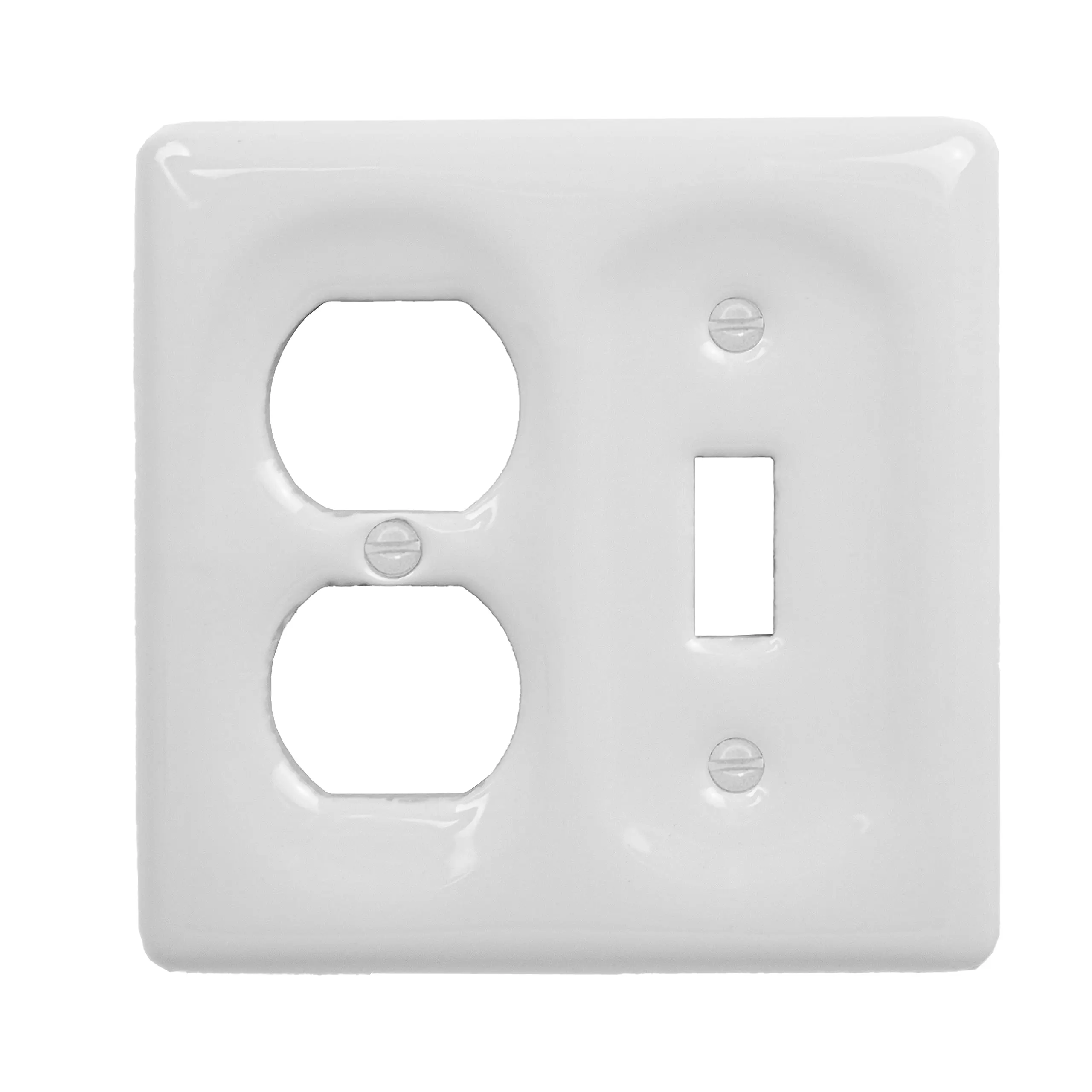 Classic Beadboard Switch Wall Plate Cover, Decorative Porcelain Light Switch Plate Outlet Wallplate Covers Ceramic Toggle Panel