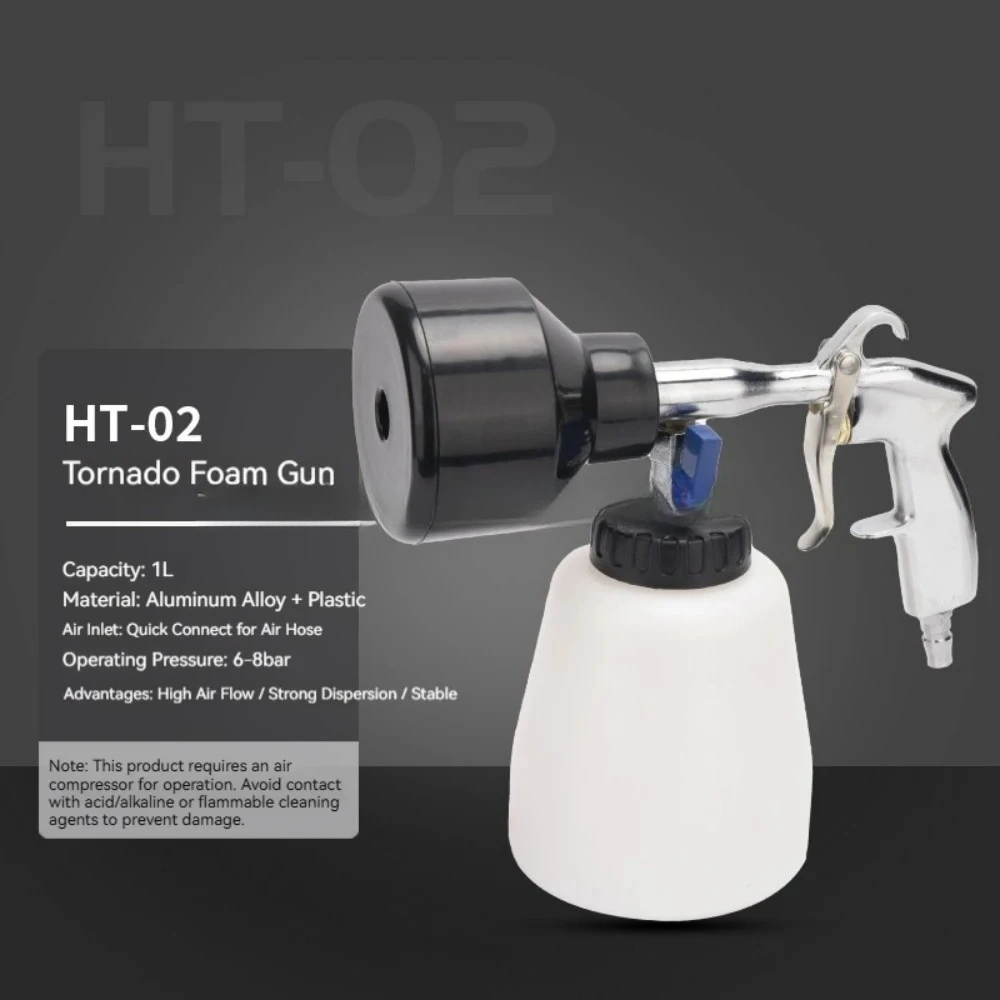 Pneumatic Foam Gun Car Wash Sprayer High Pressure Dust Blowing Tool For Automotive Interior Deep Cleaning