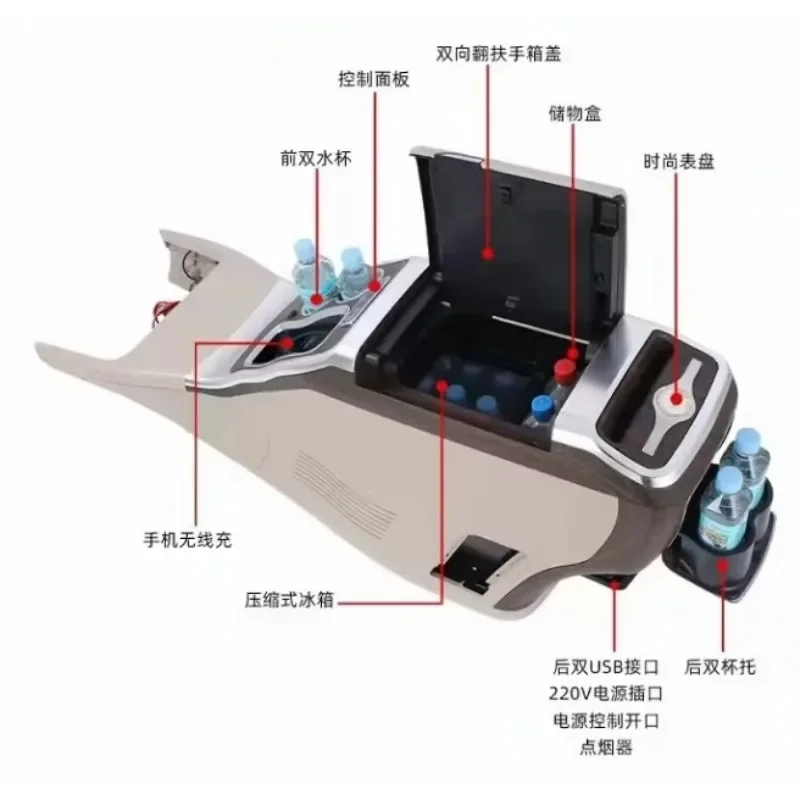 Car Auto Interior Accessories Modify Kit Car Armrest for v Class Center Console Armrest Storage Box for W447 V250 V260 VITO