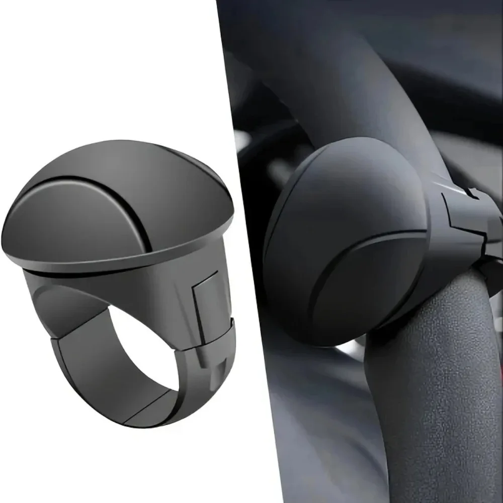 Silicone Steering Wheel Grip with Easy-Grip Design 360° Smooth Rotation One-Hand Operation Non-Slip Grip with Metal Bearing