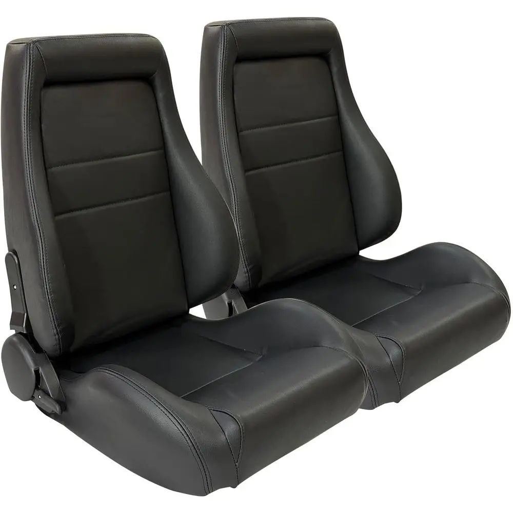 

Спортивные сиденья Unil Racing, регулируемые, из искусственной кожи, с направляющими, 2 шт. (черные, 29.3"×21.5"×22.3")