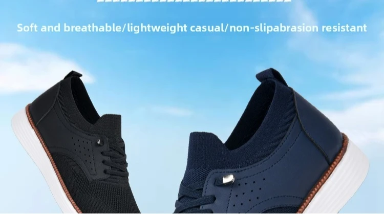 Atmungsaktive Freizeitschuhe für Herren im Frühling und Herbst, Mesh-Sportschuhe, weiche Sohle, rutschfest, One-Step-Dad-Schuhe – Detail 2