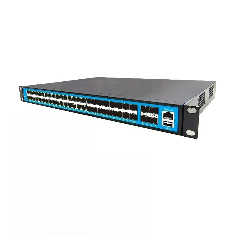 52 Port Enterprise L3 Cloud Management Ethernet PoE Switch 10/100/1000m SNMP QoS VLAN 176Gbps Supports Web/Mobile App Control