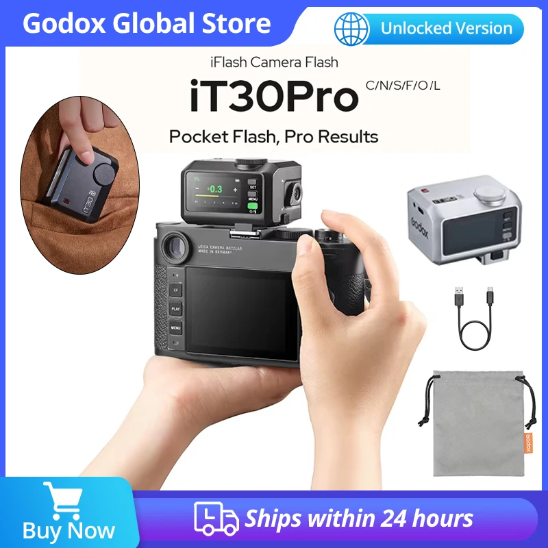 Nuevo Godox iFlash con Montura Leica, Flash Superior TTL con Medición, Control Táctil, Sistema Inalámbrico 2.4G X para Leica L/C/N/S/F/O iT30Pro