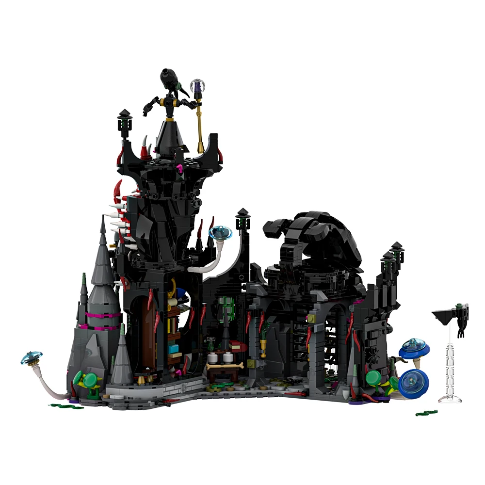 MOC Eldritch Castle Bouwstenen Model Horror Monster Huis Black Eldritch Castle Architectuur Bricks Montage Speelgoed Kids Gift