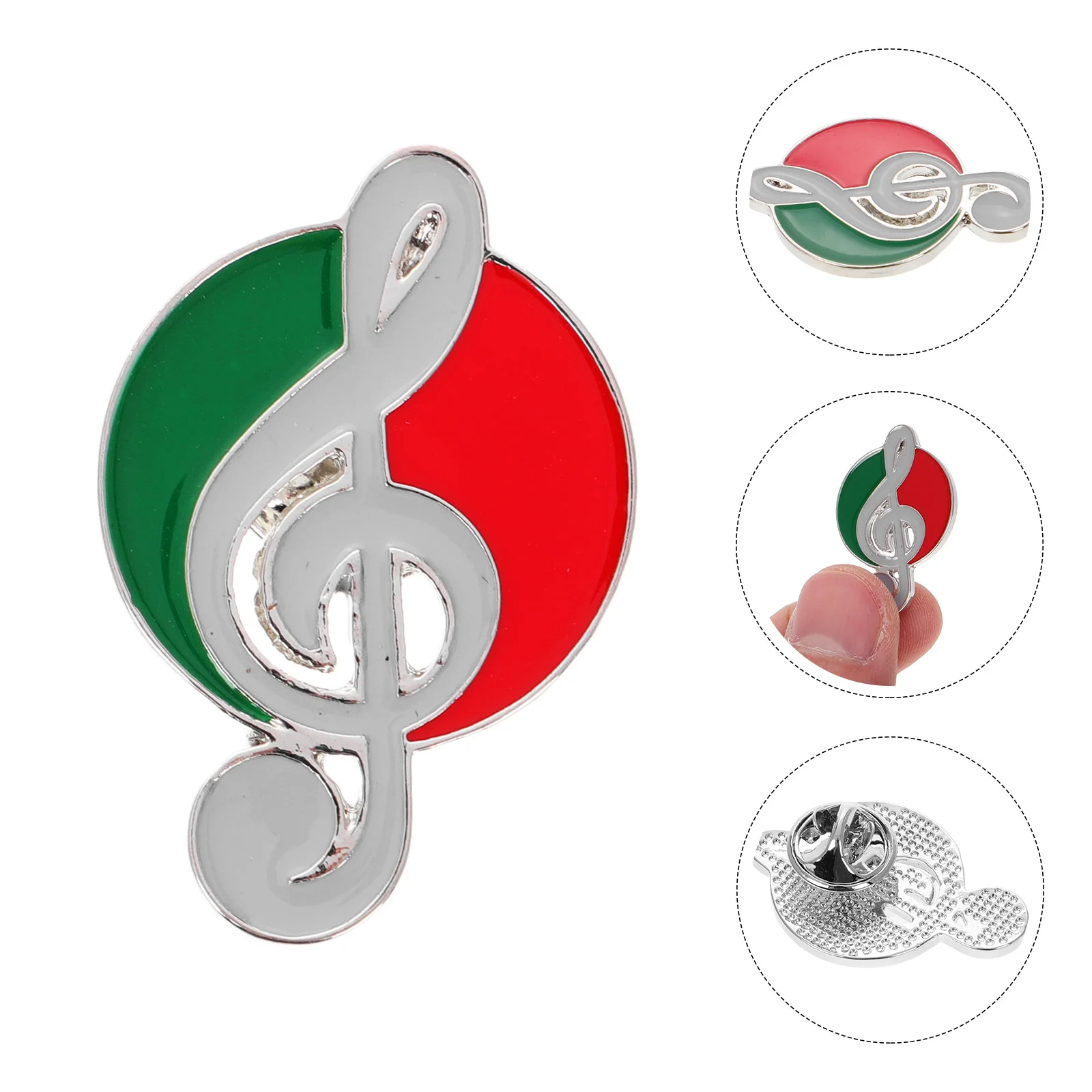Musical Note Brooch Guitar Decorations Pins Funny Accessories Enamel Instruments Ghost Play Button Clothes