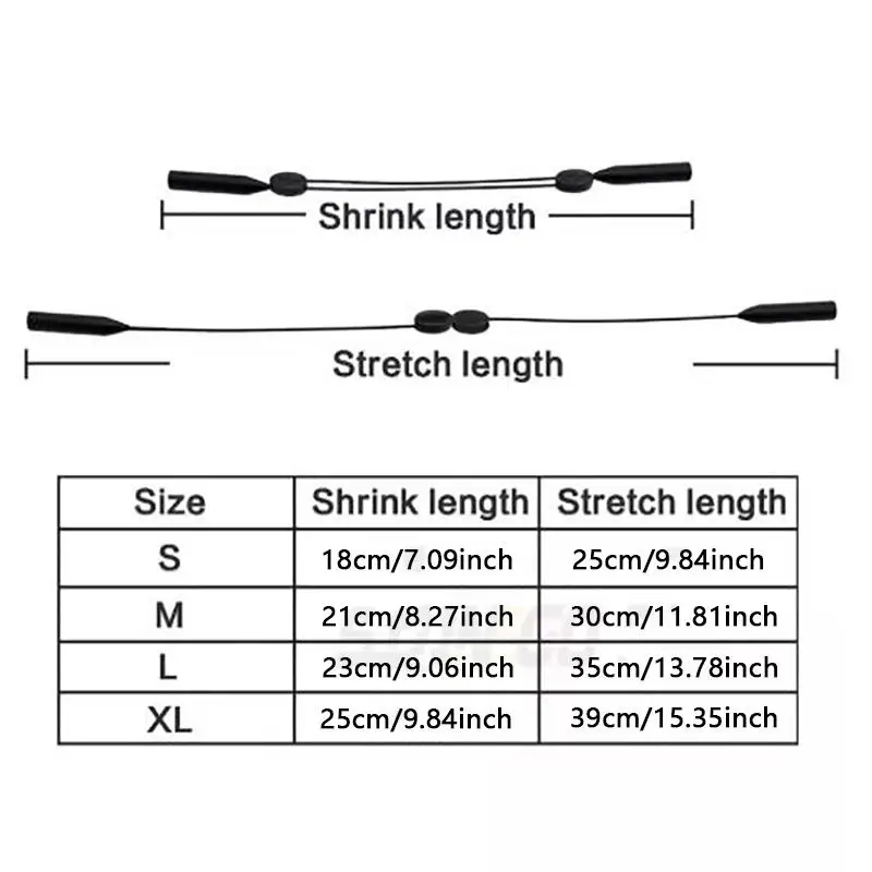 5 قطع من تثبيت النظارات قابل للتعديل ومضاد للانزلاق، حبل نظارات مناسب عالمي، نظارات شمسية رياضية للجنسين، حزام حبل