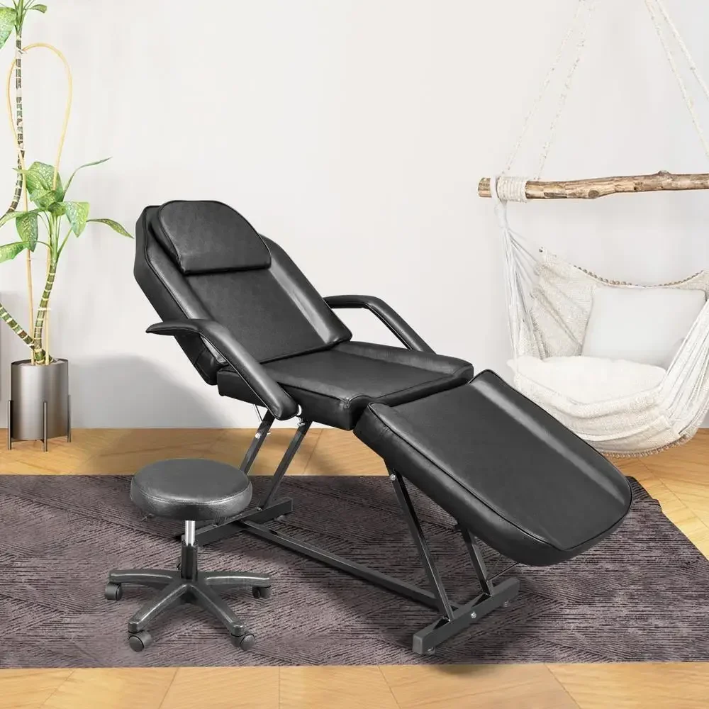 

3Folding Hydraulic Tattoo Salon Barber Chair Massage Table Facial Bed SPA Beauty