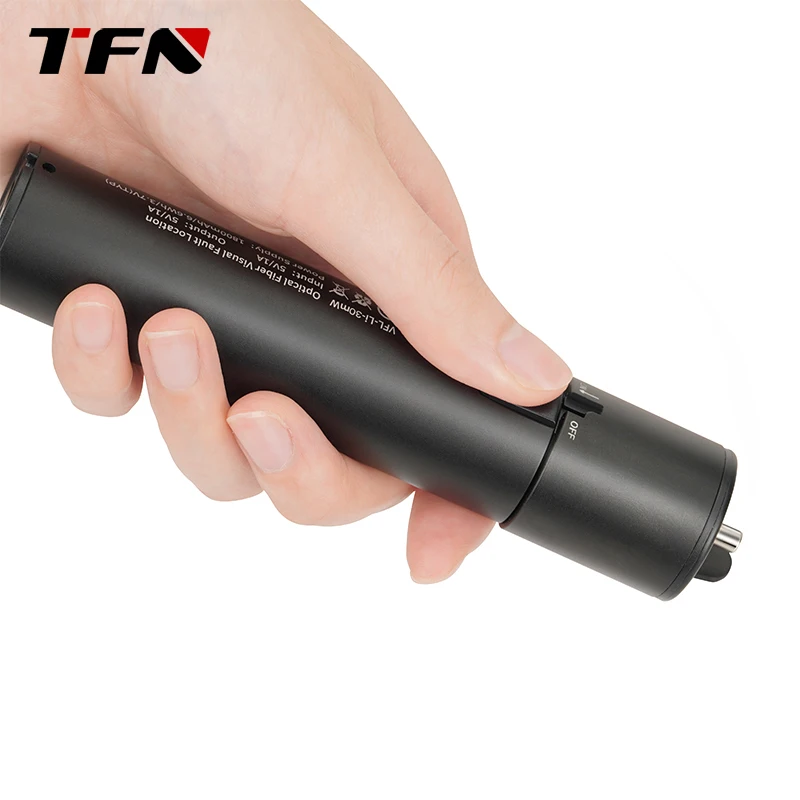 Imagem -05 - Tfn Dl30m Optical Fiber Cabo Tester Vfl Visual Fault Locator Carregamento 30km Caneta Luz Vermelha