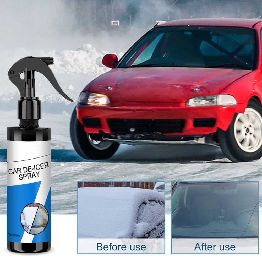 100ml Deicing Spray for Car Winter Snow Removal Windshield Anti Frost Multi-Purpose Door Ice Melting Cleaner for Auspicious Ford