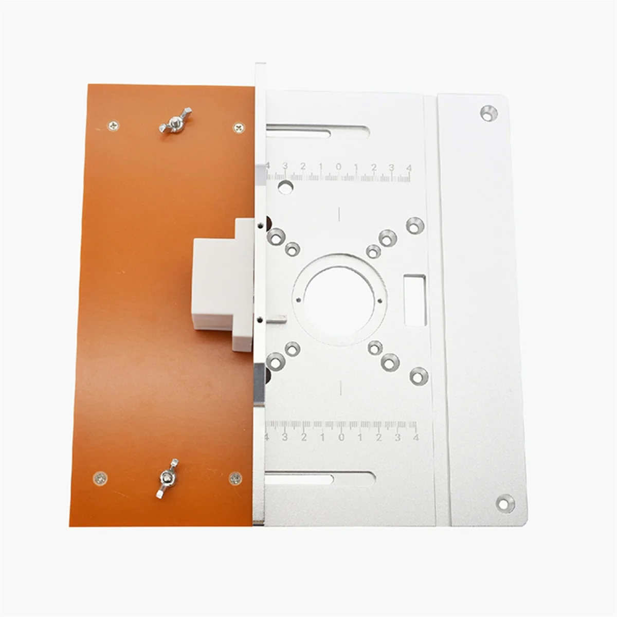 Алюминиевая вставная пластина для фрезерного стола, фрезерный стол для электрической древесины с направляющей для сверления углов, настольный верстак для пилы-B