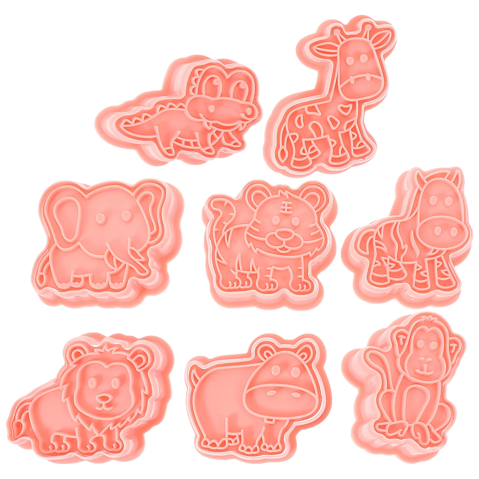 8 قطعة قالب الكعكة الحيوان قابلة لإعادة الاستخدام أداة الخبز DIY بها بنفسك الشوكولاته فندان طوابع الاطفال لوازم الطبخ مجموعة تزيين المطبخ