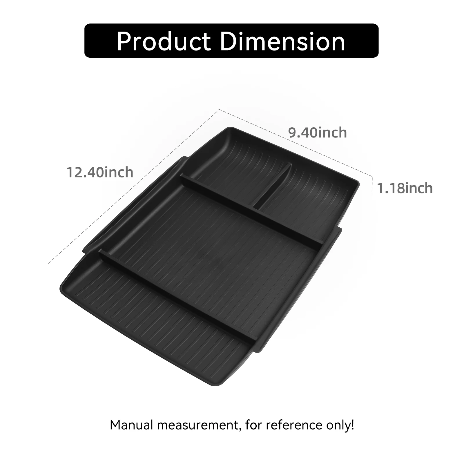 Car Tray for Xpeng P7+ Center Control Lower Storage Box Interior Accessories Organizer Tidying TPE Black