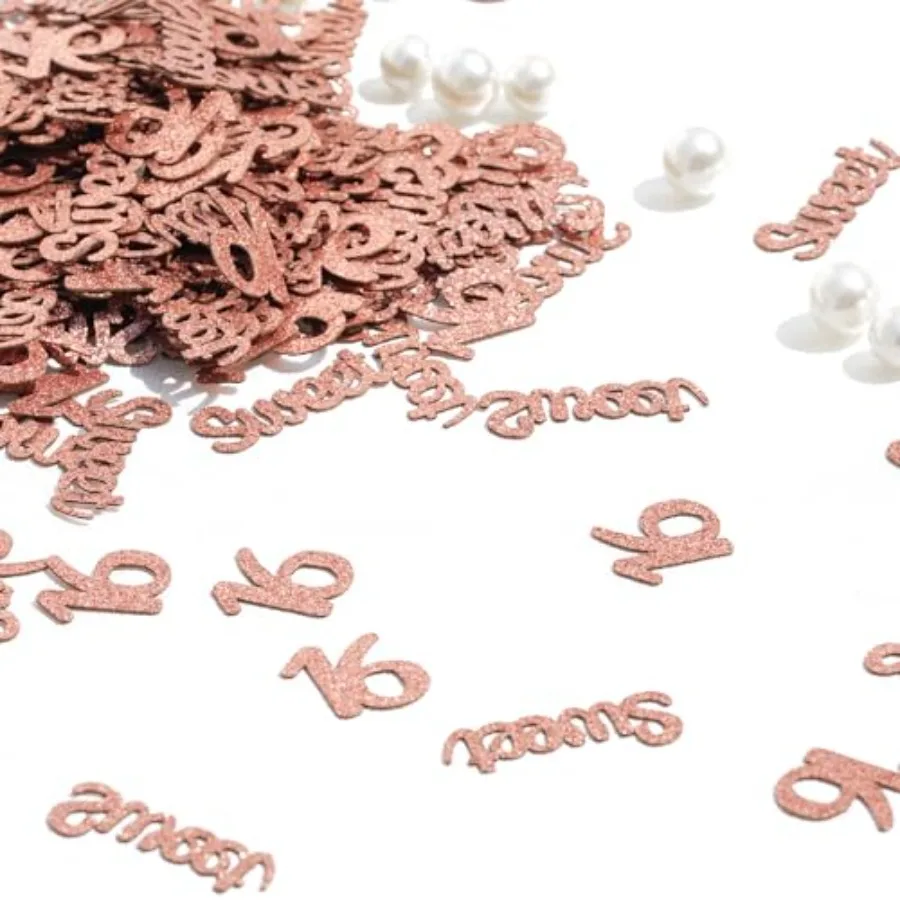 Sweet 16 Coriandoli Decorazioni per la tavola del 16° compleanno Happy Sweet 16 Coriandoli per feste Numero 16 Coriandoli da tavolo per il 16° compleanno Anni