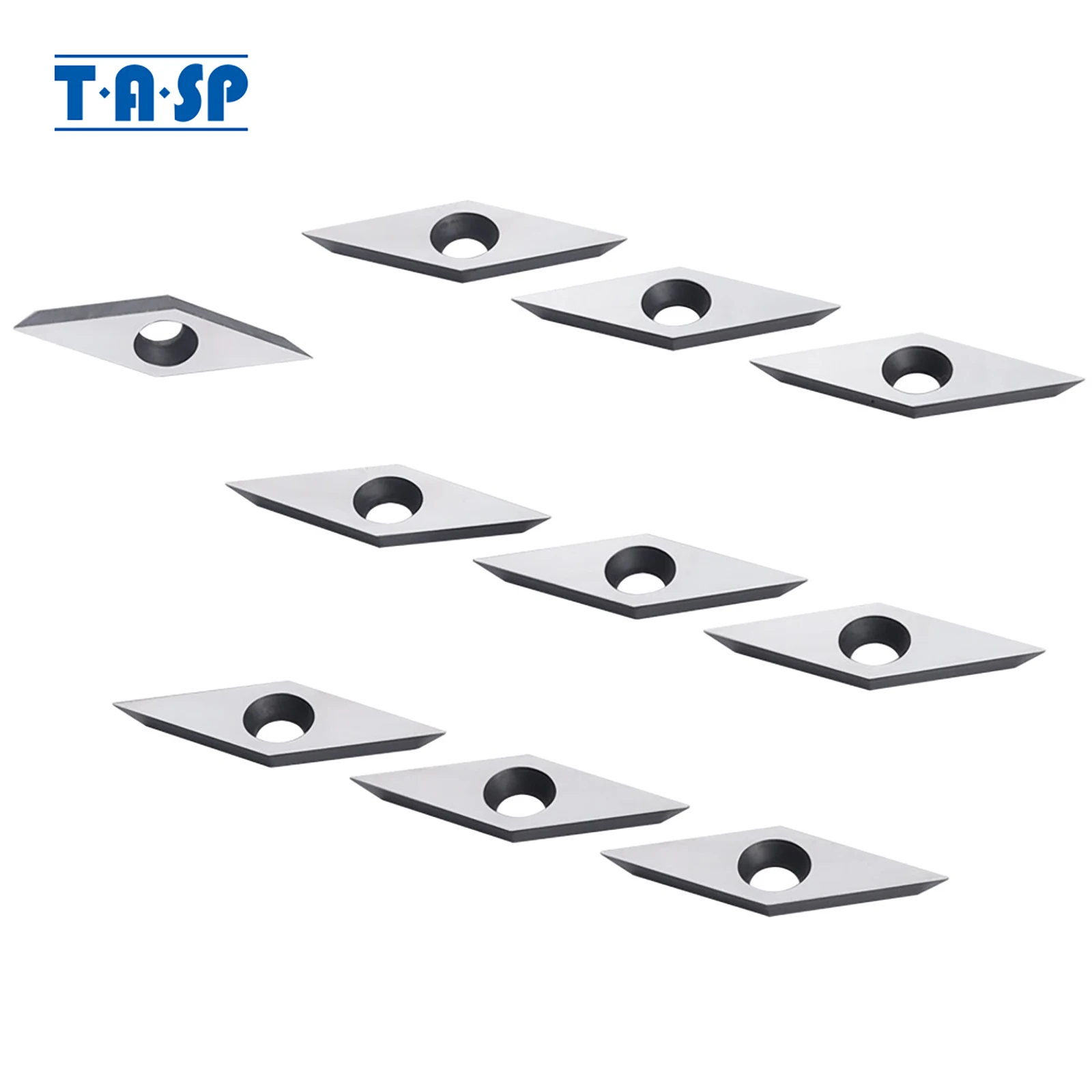 

TASP 10pcs Diamond Carbide Inserts Cutter Woodturning Chisel Tipped Replacement Blade for Wood Lathe Turning Machine Tools
