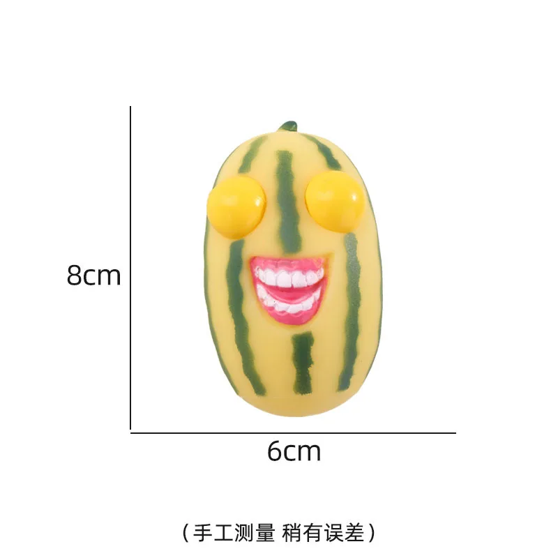 Squinting Watermelon Strips for Stress Relief, Squeezing, Squeezing, Bursting Eyes, Pranking, Venting, and Stress Relief Toy