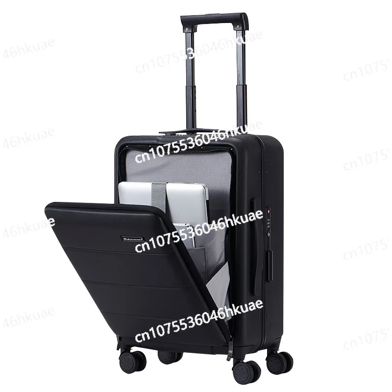 Front Open Suitcase, Universal Wheel Business Side Open Suitcase, Business Trip Trolley Case 20 Inches