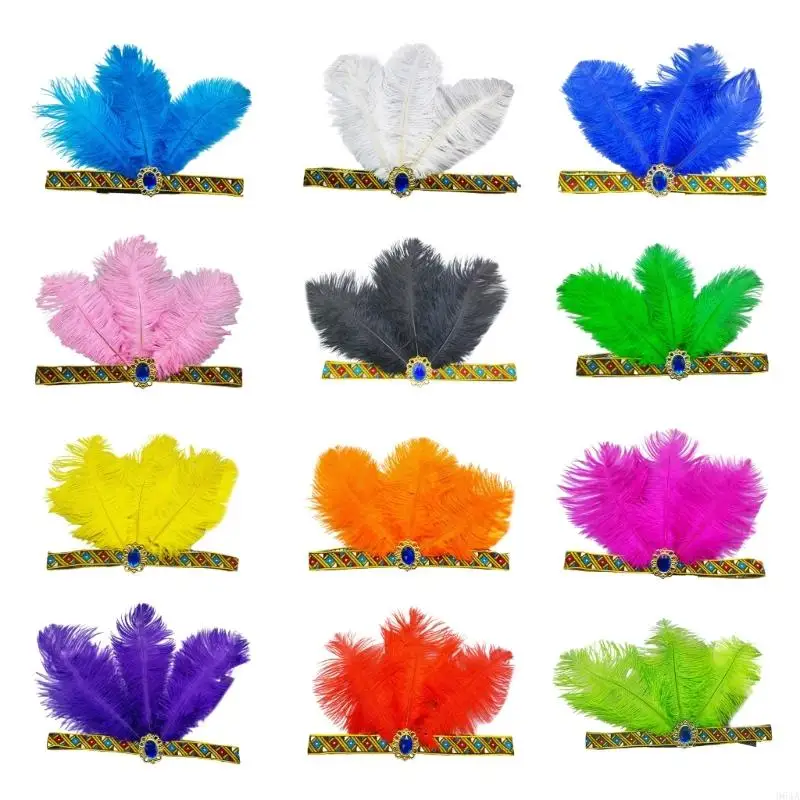 

Novelty Headband for Dance Stage Play Costume Carnivals Eye-catching Studded Crystal Costume 964A