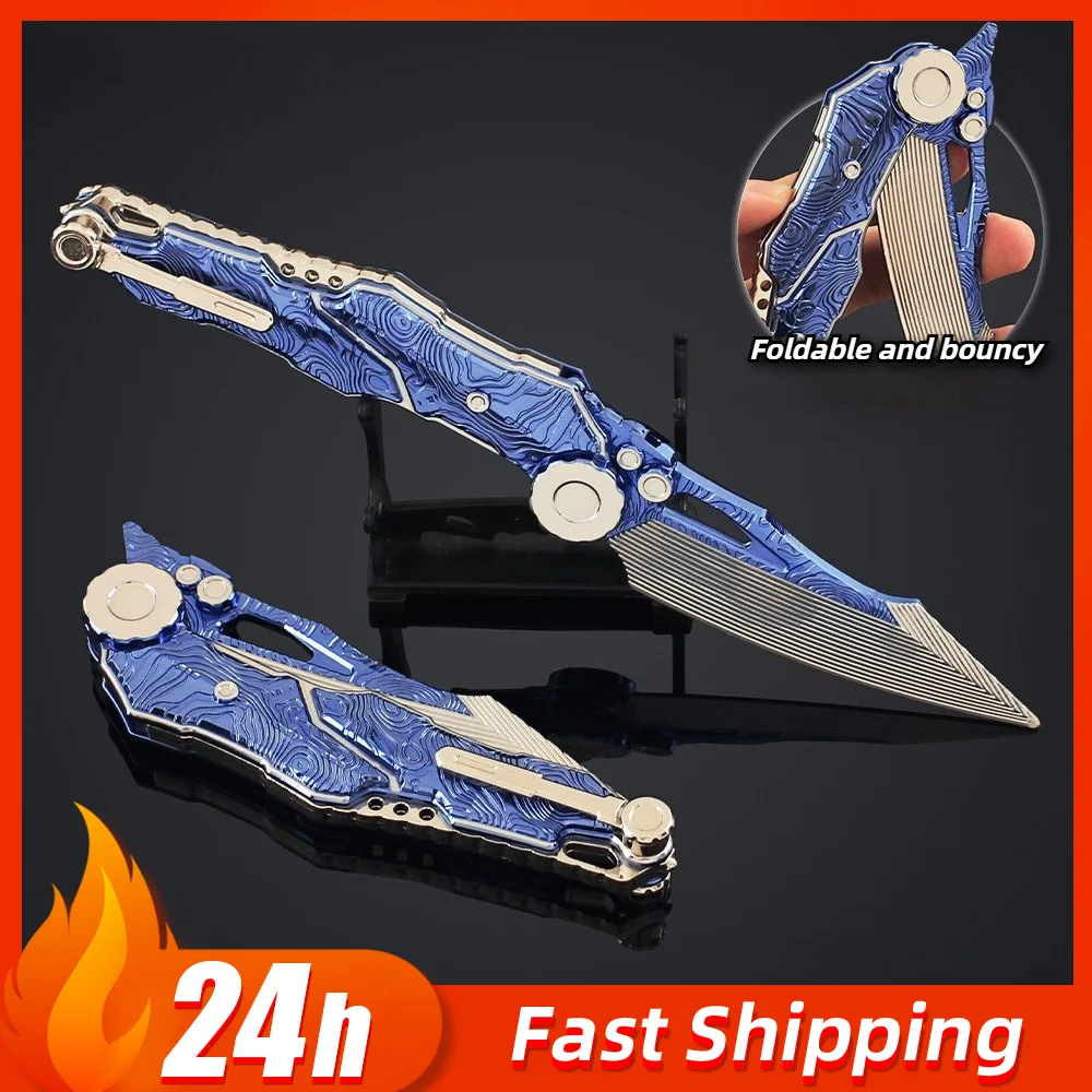 Arena Breakout Gioco S07 coltello armi Modello Non affilato Press-to-Spring Azione All'aperto Addestramento Prop Metallo Mestiere Ragazzo Giocattolo Regalo